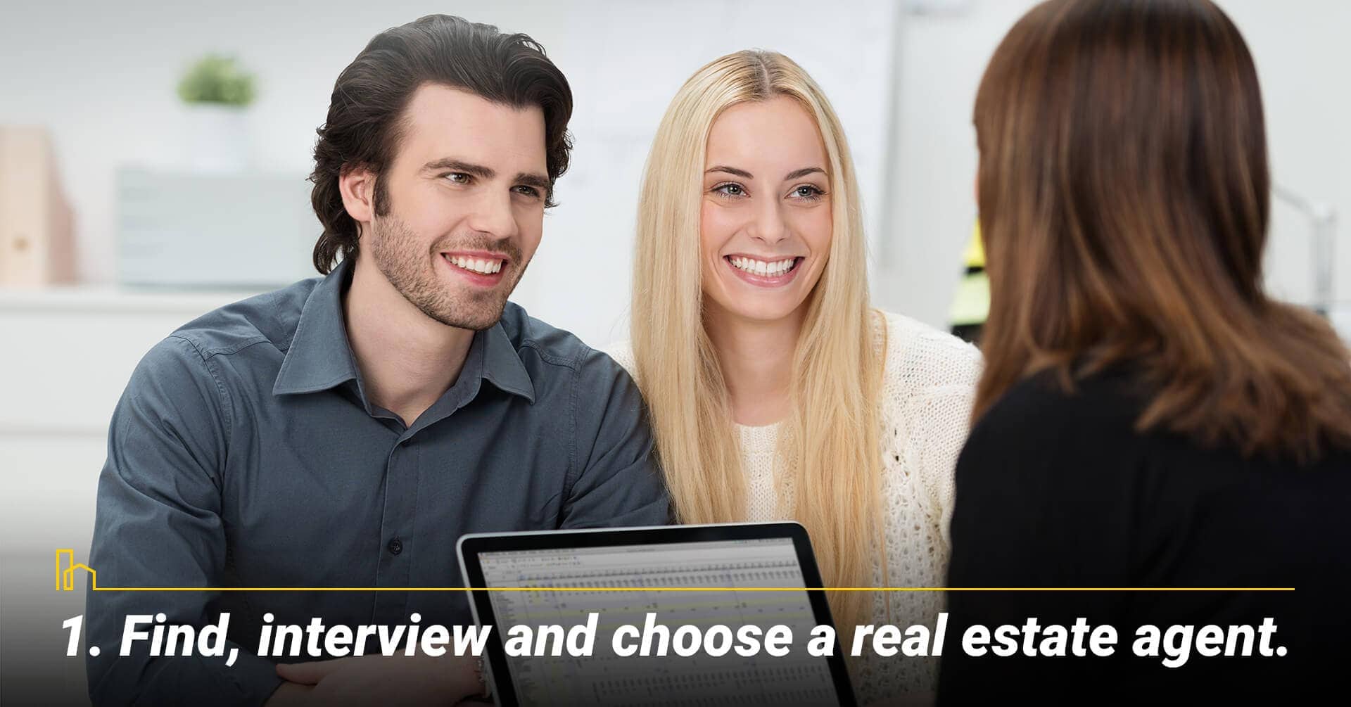 Find, interview and choose a real estate agent, work with a professional real estate agent