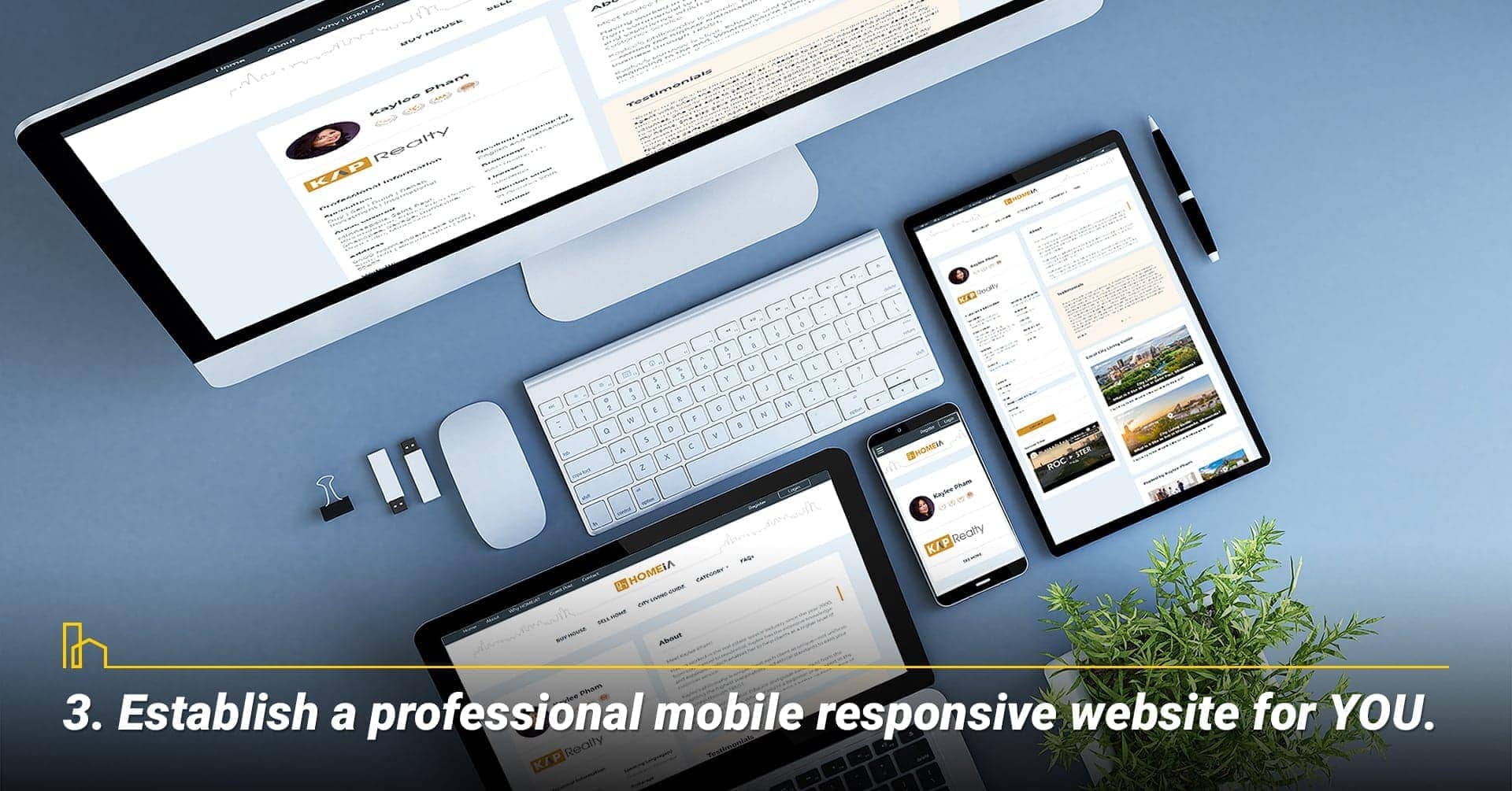 Establish a professional mobile responsive website for YOU, make your website responsive Establish a professional mobile responsive website for YOU, make your website responsive