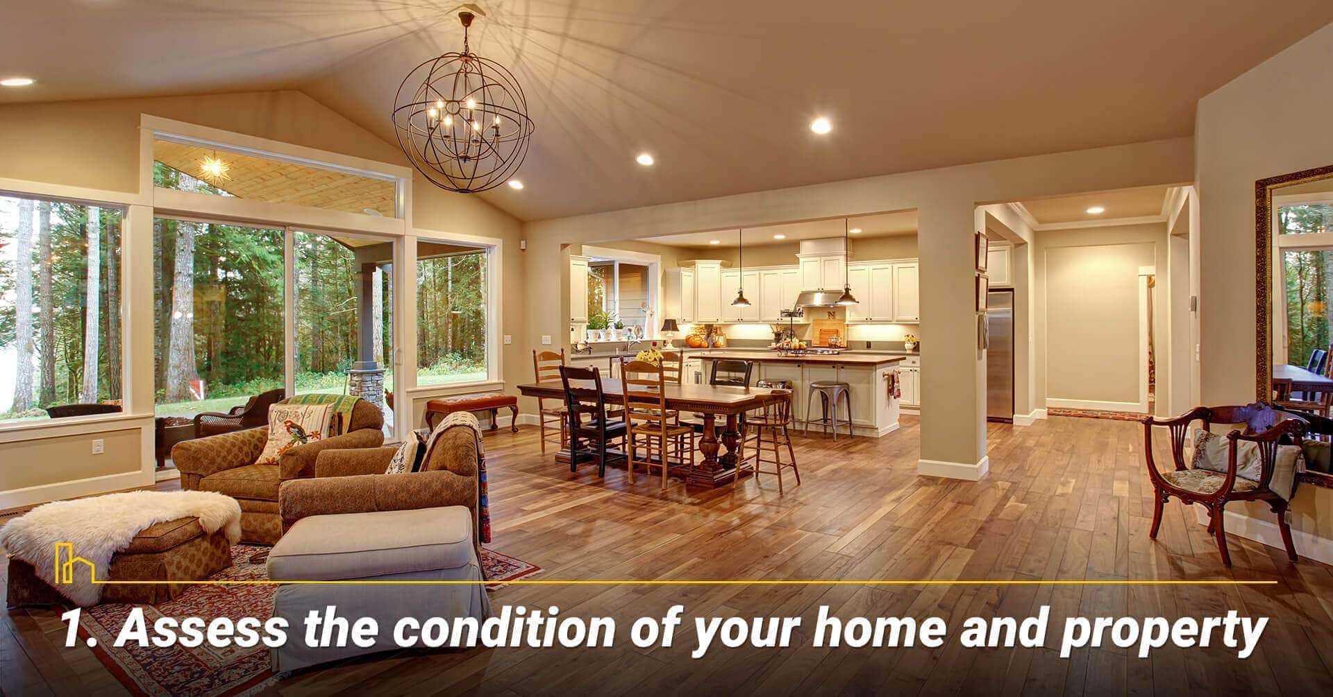 Assess the condition of your home and property, review the condition of your home