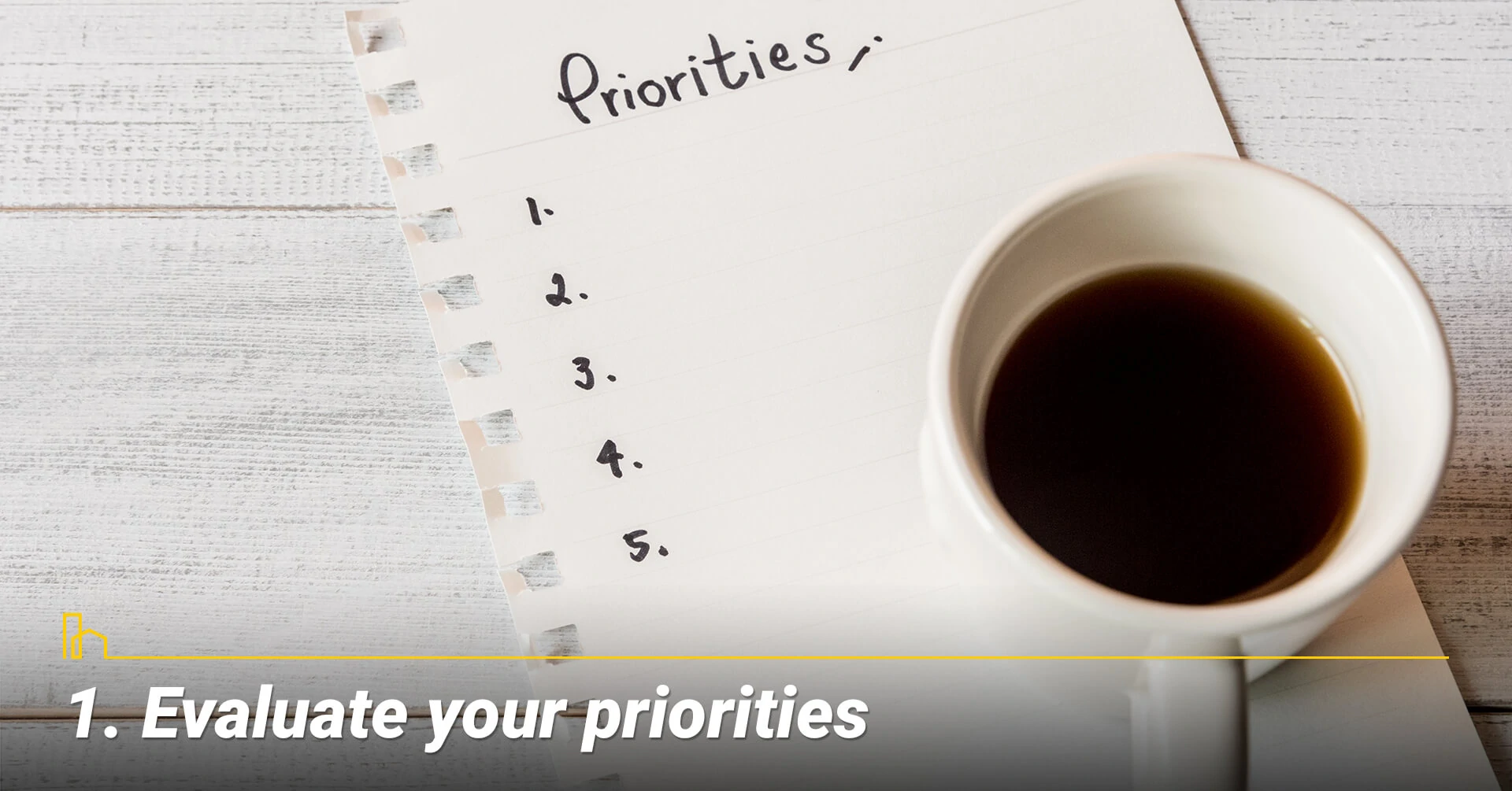 Evaluate your priorities, know what your needs and wants