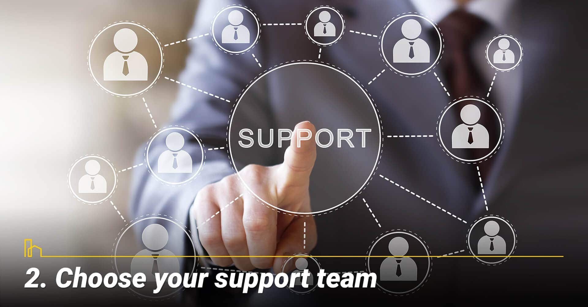 Choose your support team, select members and build your team Choose your support team, select members and build your team