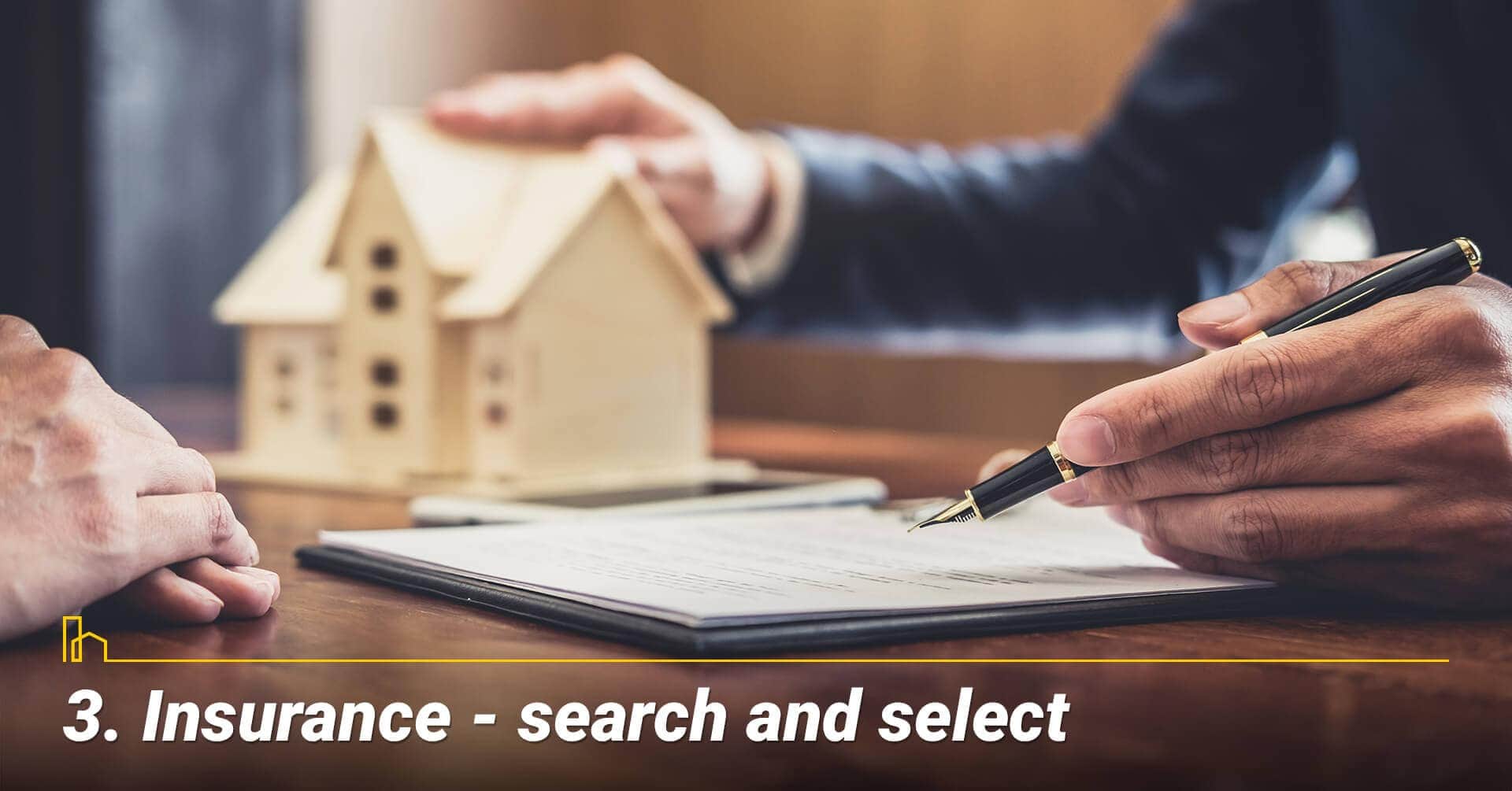Insurance — search and select, select a good coverage for your rental property