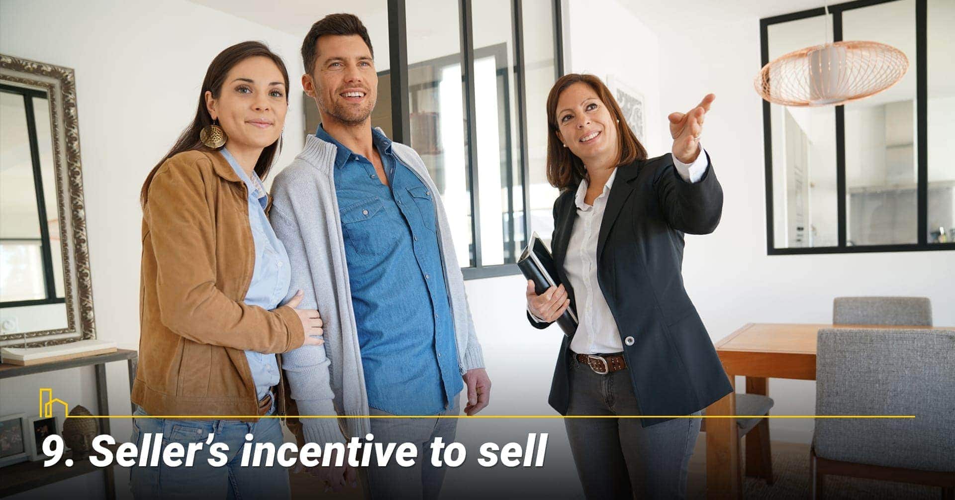 Seller's incentive to sell, seller's motivation to sell