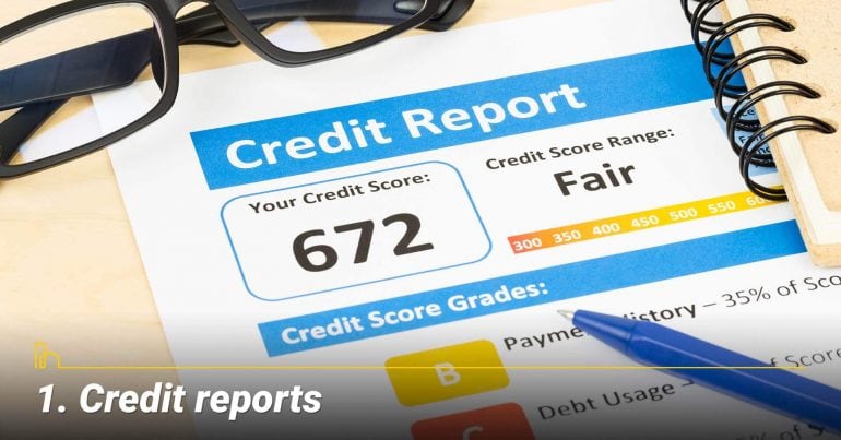 Credit reports, review your credit reports