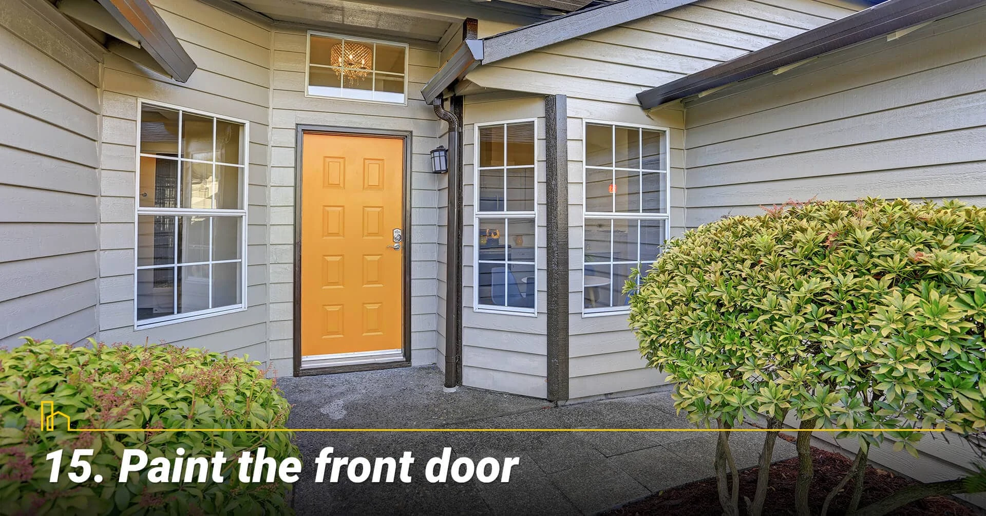 Paint the front door, make the front door looks new