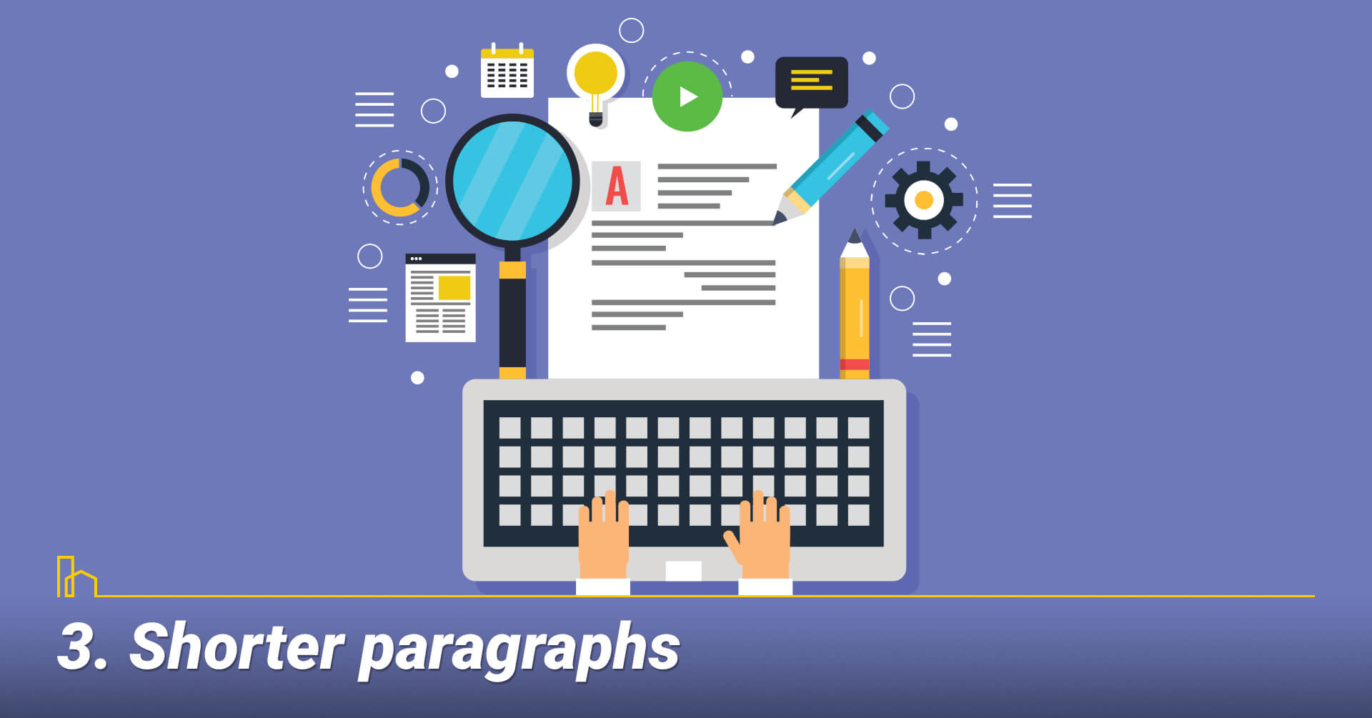 Shorter paragraphs, keep your paragraphs short Shorter paragraphs, keep your paragraphs short