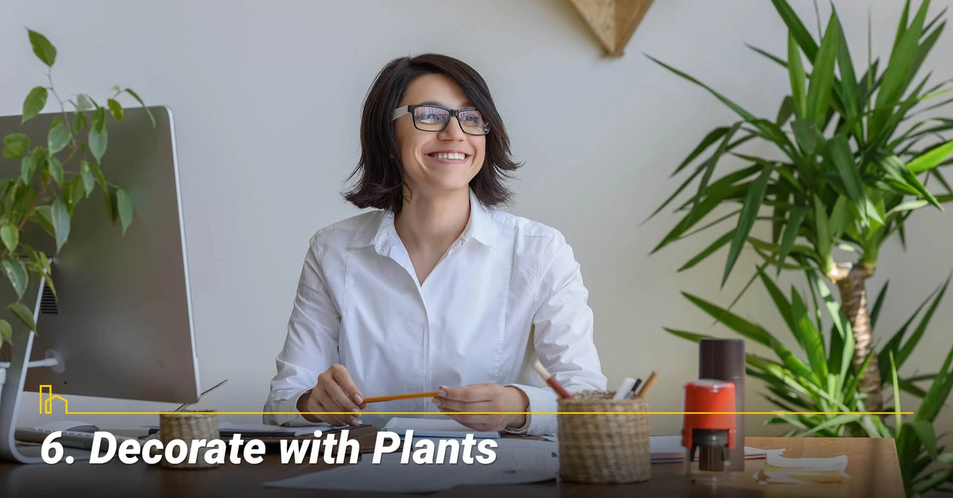 Decorate with Plants, use plants around the house