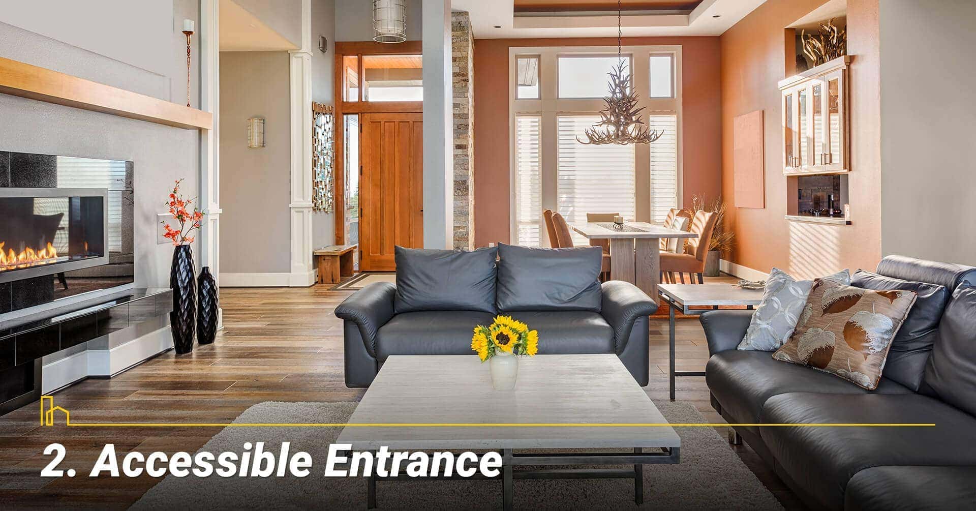 Accessible Entrance, easy to access front door Accessible Entrance, easy to access front door