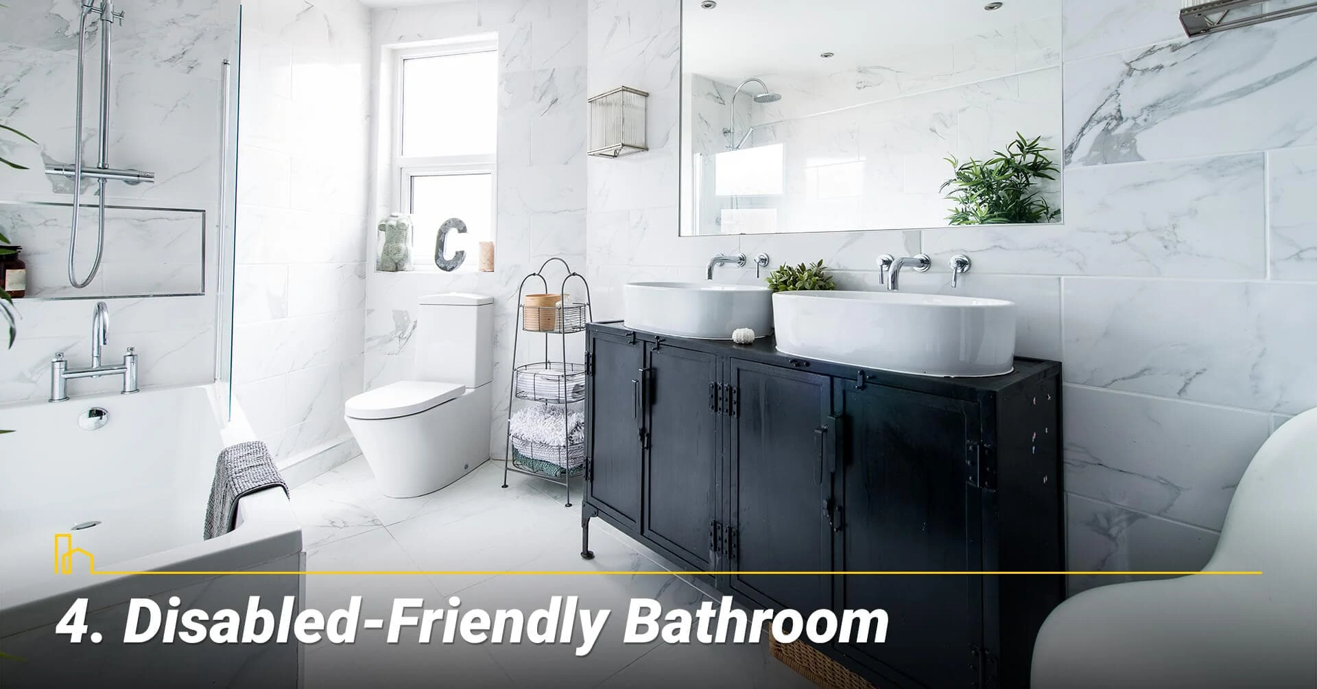 Disabled-Friendly Bathroom, make your bathroom easy for person with disability to access