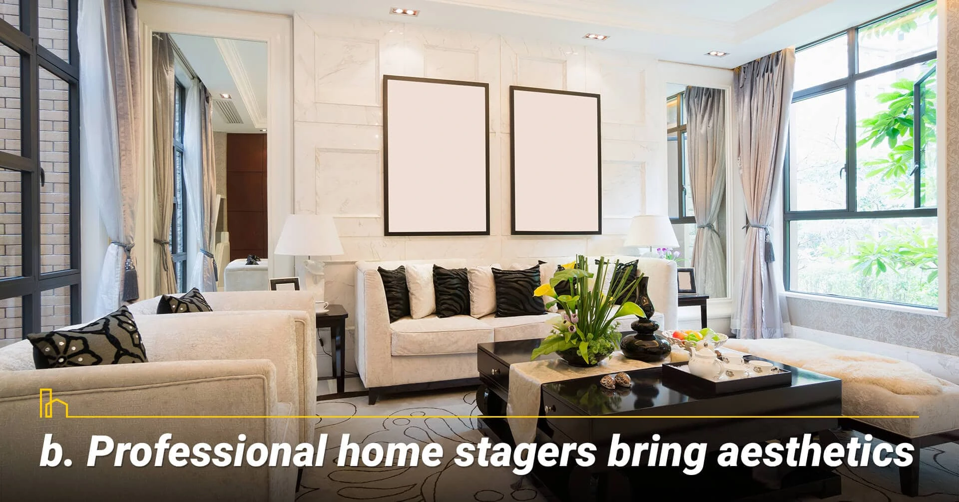 Professional home stagers bring aesthetics, show the aesthetics of your home