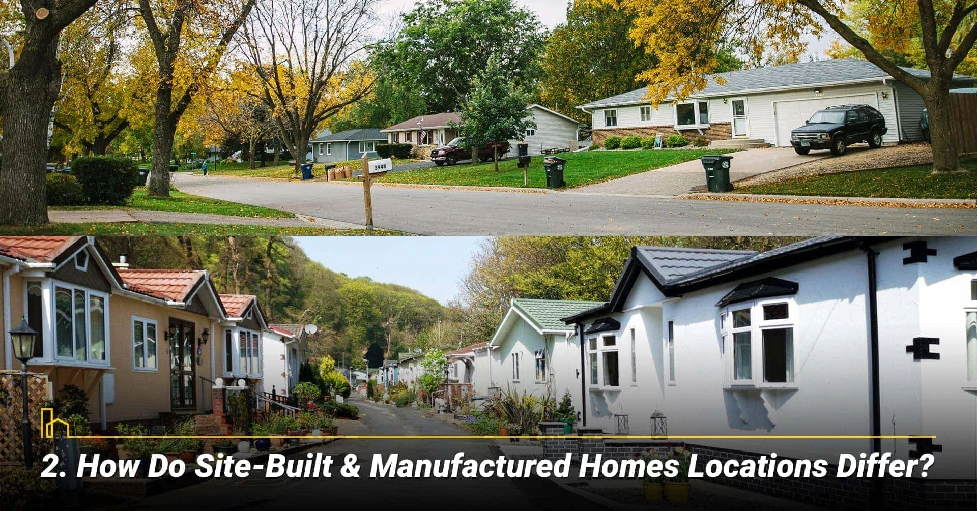 How Do Site-Built & Manufactured Homes Locations Differ? locations for site-built and manufactured homes