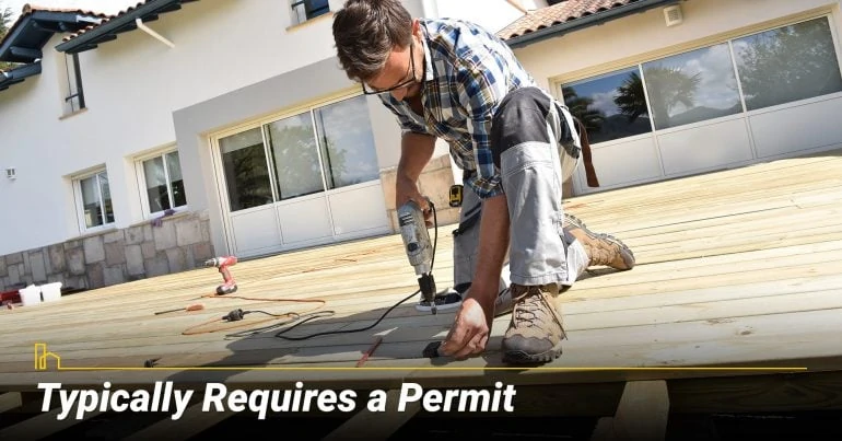 Typically Requires a Permit, big projects require permit