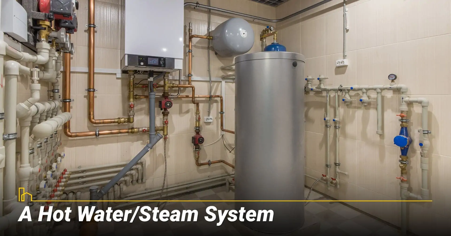 A Hot Water/Steam System, heat your home with hot water system