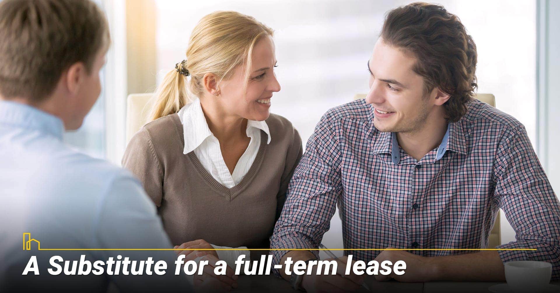 A Substitute for a full-term lease, leasing options A Substitute for a full-term lease, leasing options