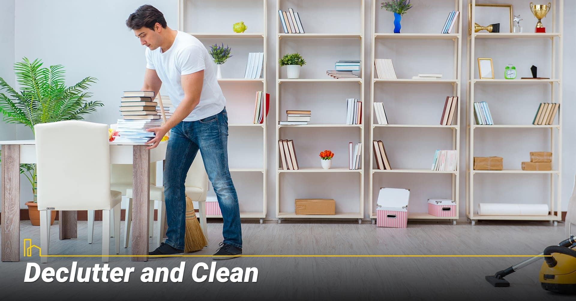 Declutter and Clean, reorganize your rooms