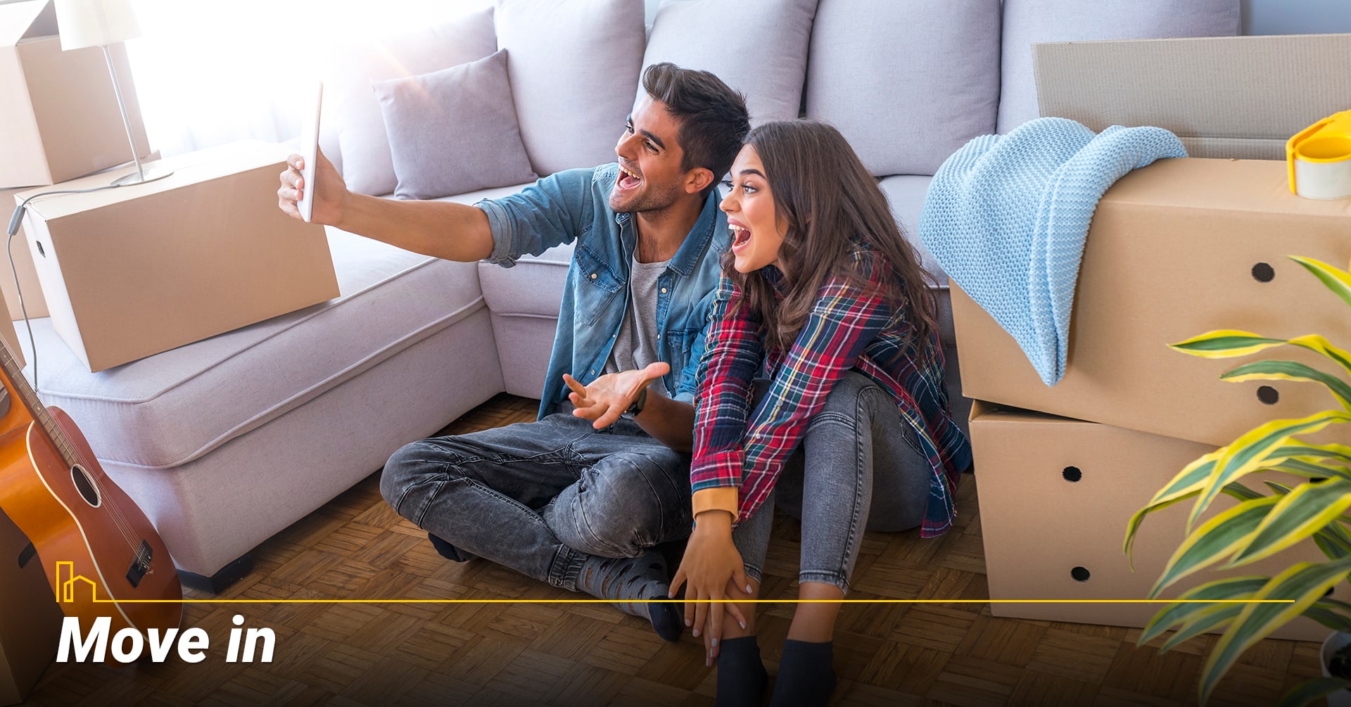 Move in, home sweet home Move in, home sweet home