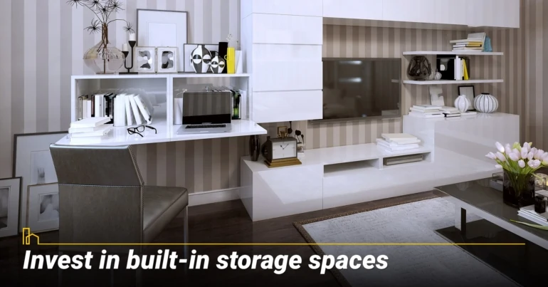 Invest in built-in storage spaces