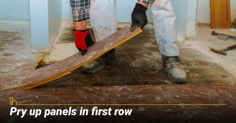 Pry up panels in first row