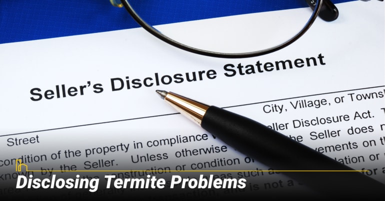 Disclosing Termite Problems Disclosing Termite Problems