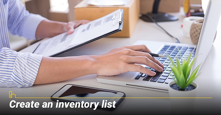 Create an inventory list