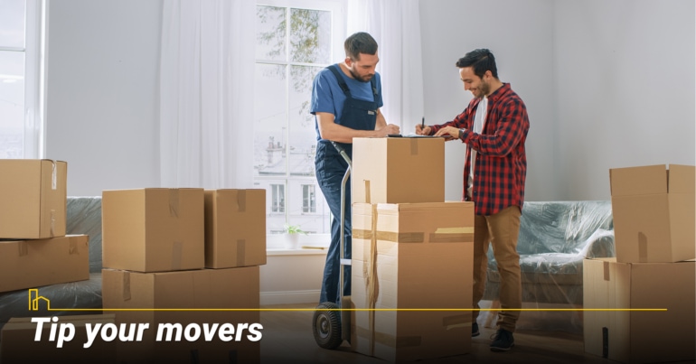 Tip your movers