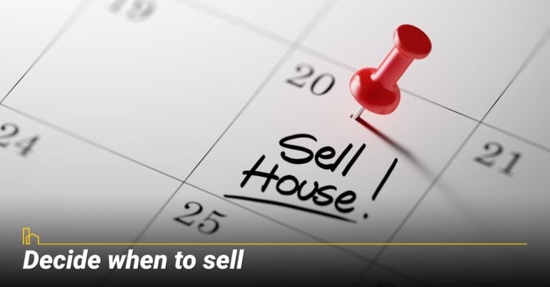 Decide when to sell.