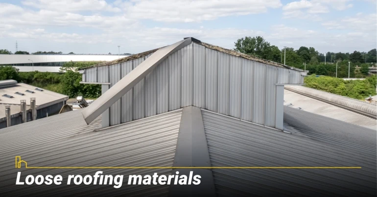 Loose roofing materials