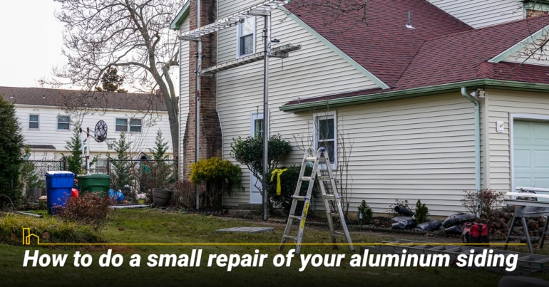 How to do a small repair of your aluminum siding 