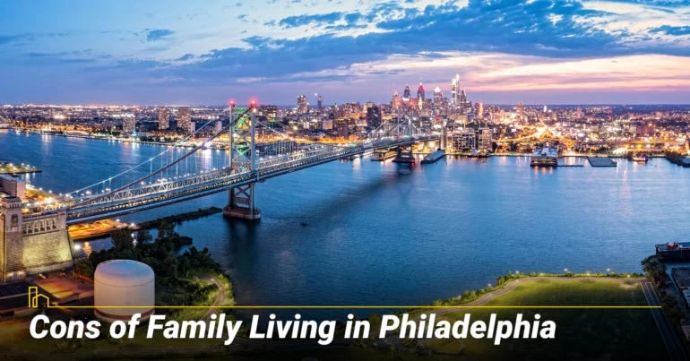 CONS OF FAMILY LIVING IN PHILADELPHIA