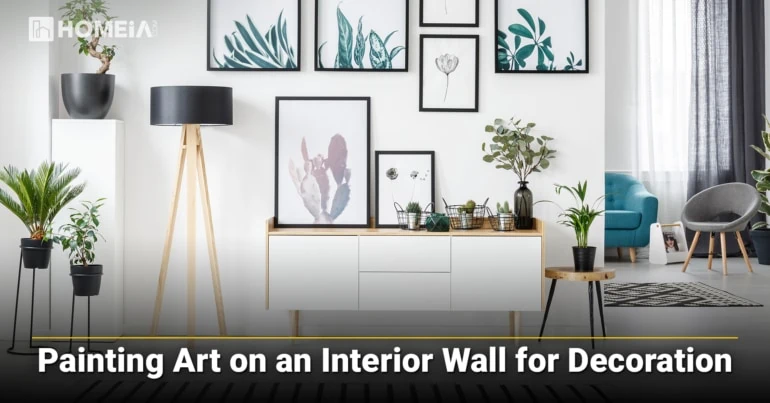 Painting Art on an Interior Wall for Decoration