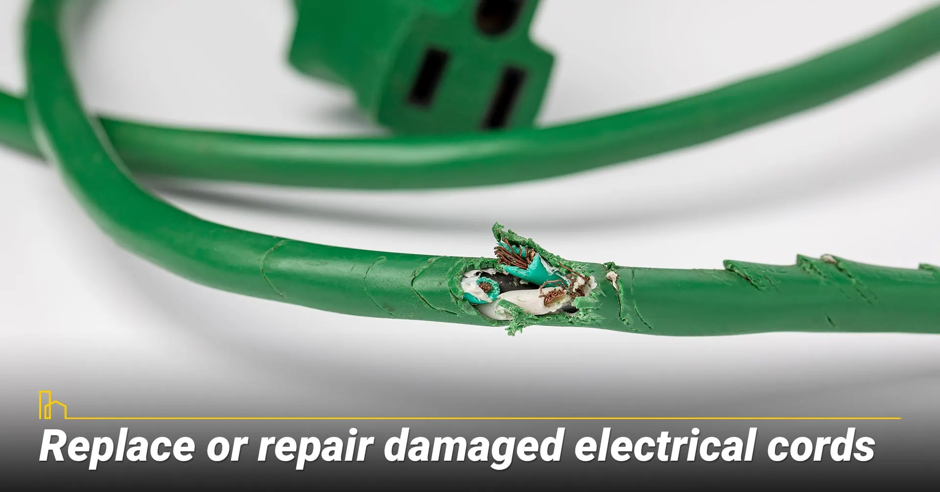 Replace or repair damaged electrical cords.