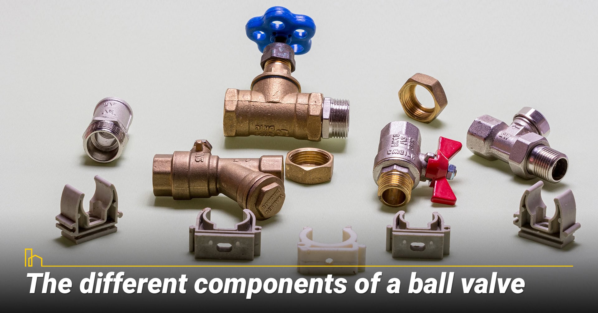 The different components of a ball valve