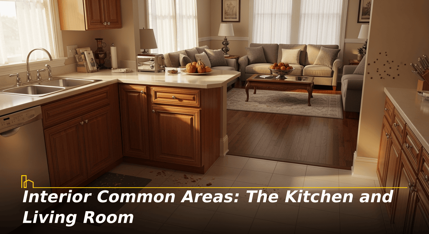 Interior Common Areas: The Kitchen and Living Room