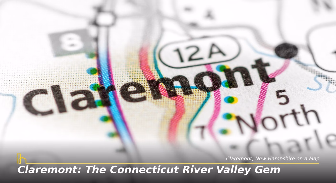 Claremont Claremont New Hampshire on a Map branded
