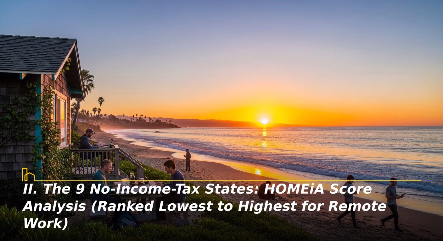 The 9 No-Income-Tax States: HOMEiA Score Analysis (Ranked Lowest to Highest for Remote Work)