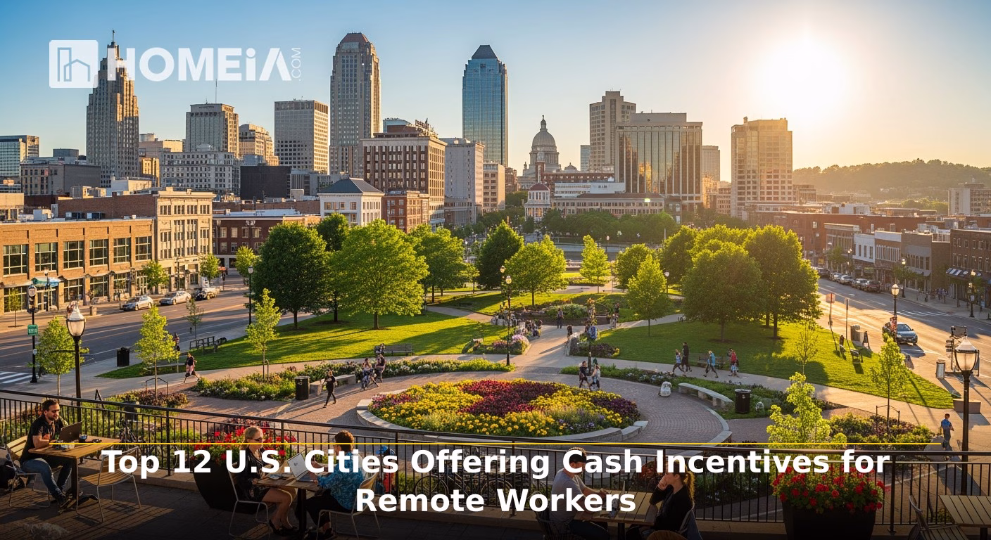 Top 12 U.S. Cities Offering Cash Incentives for Remote Workers