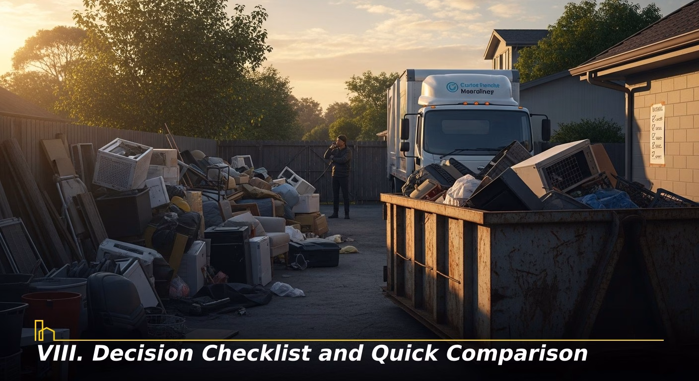 VIII_Decision Checklist and Quick Comparison