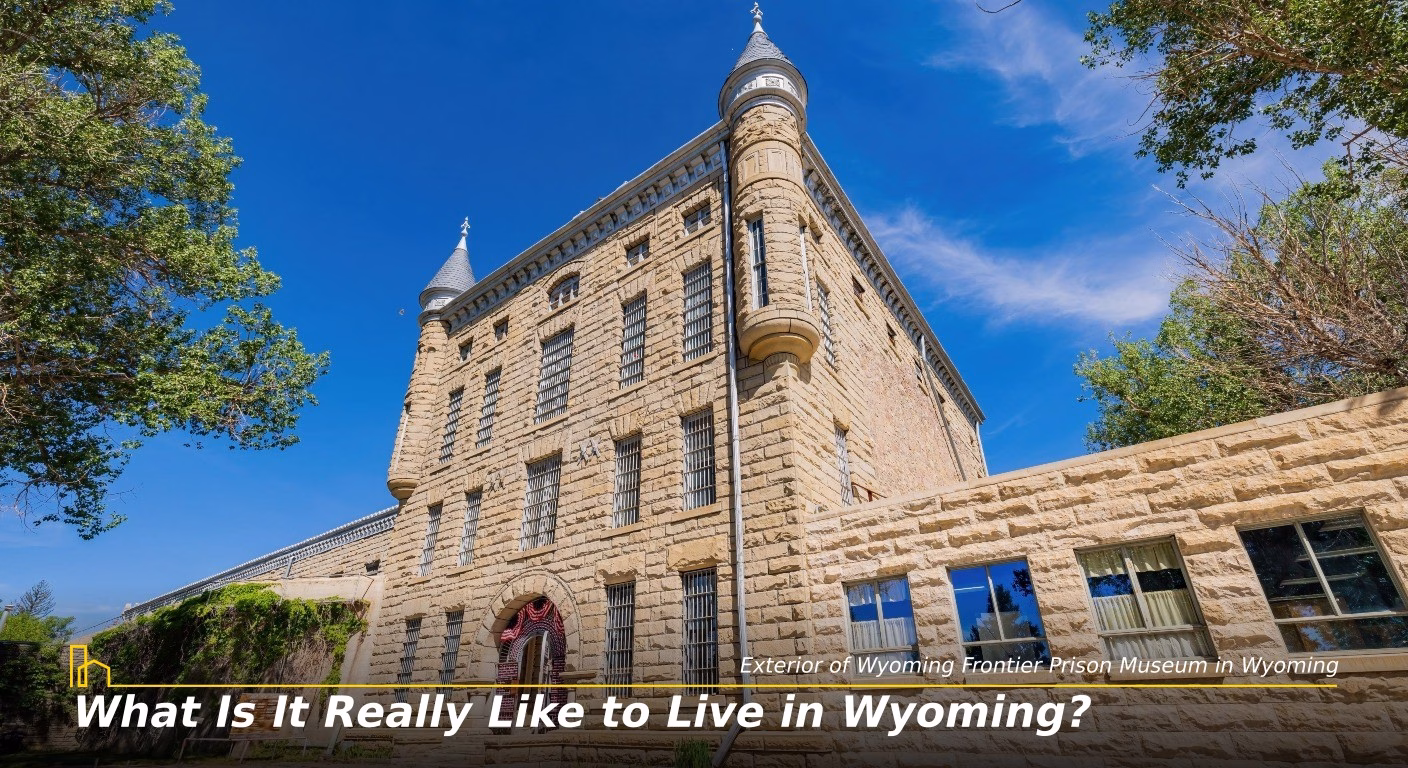 1 Exterior of Wyoming Frontier Prison Museum in Wyoming branded