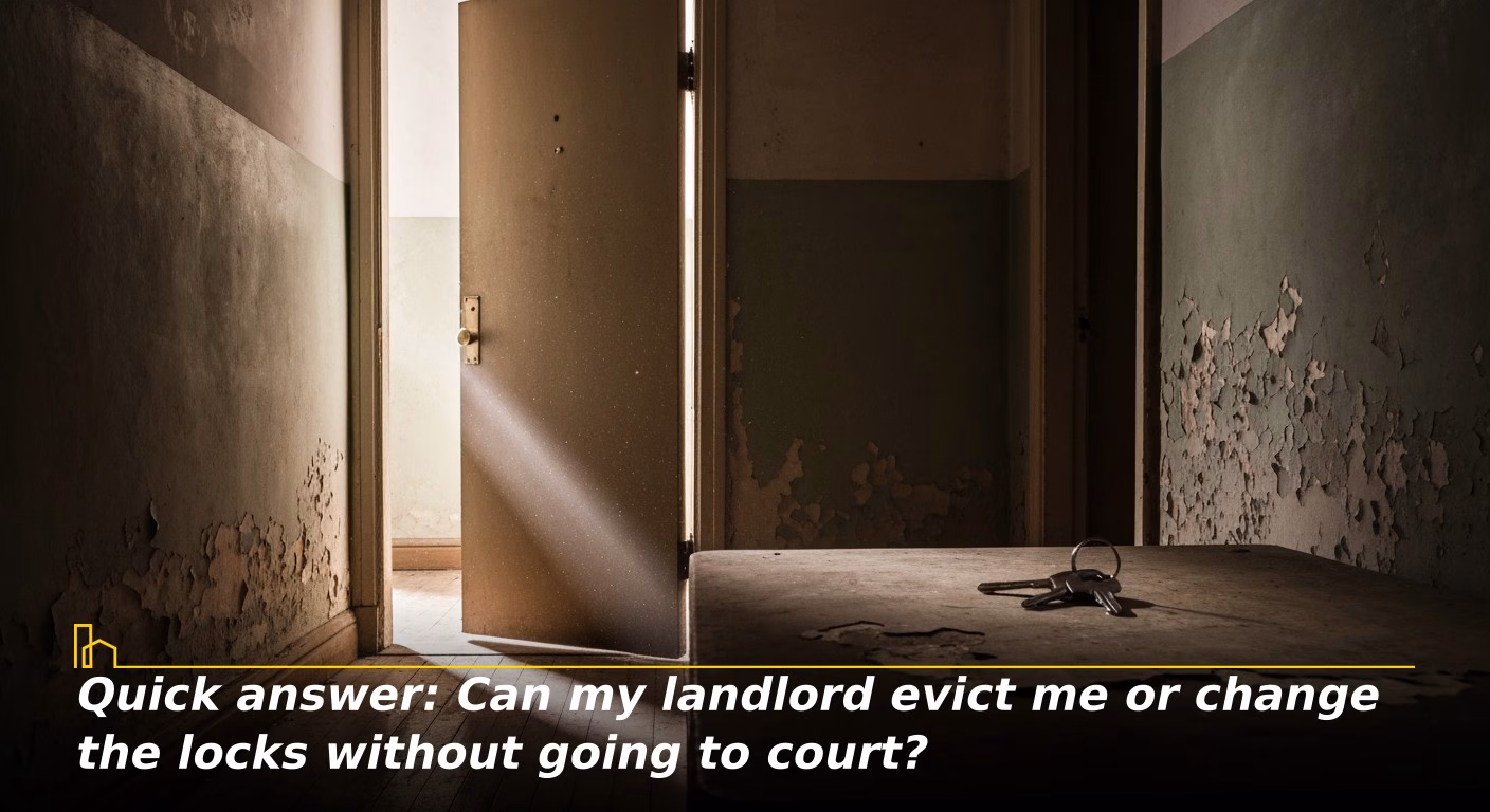 Quick answer: Can my landlord evict me or change the locks without going to court?