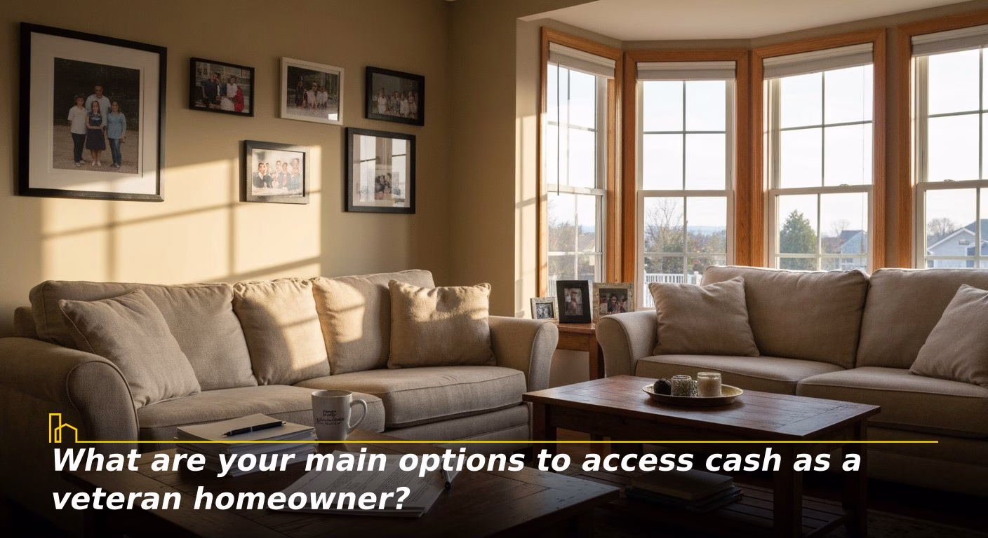 What are your main options to access cash as a veteran homeowner?