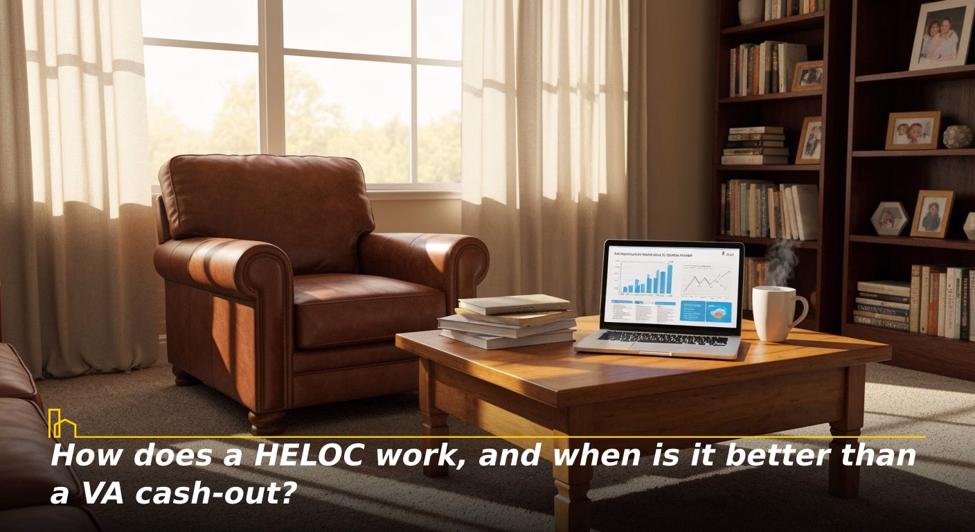 How does a HELOC work, and when is it better than a VA cash-out?