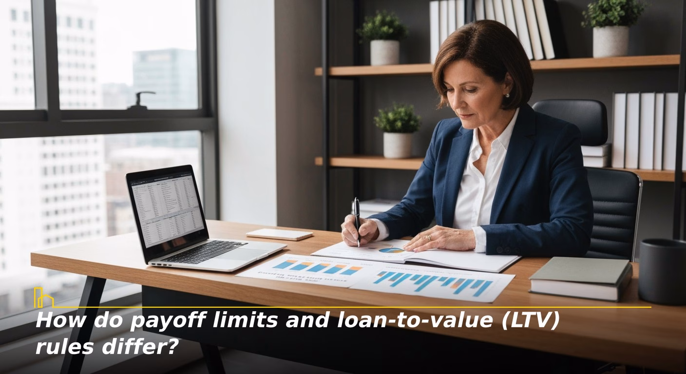 How do payoff limits and loan-to-value (LTV) rules differ?