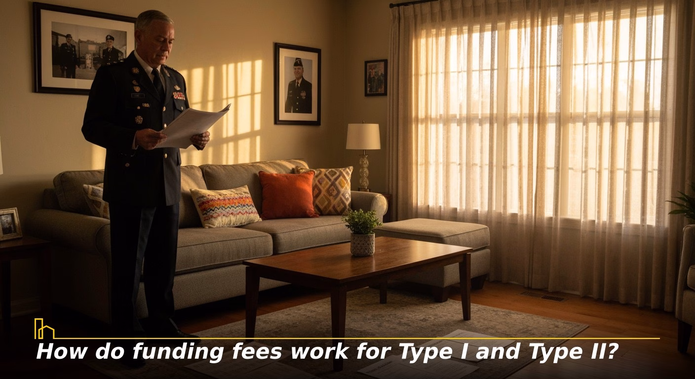 How do funding fees work for Type I and Type II?
