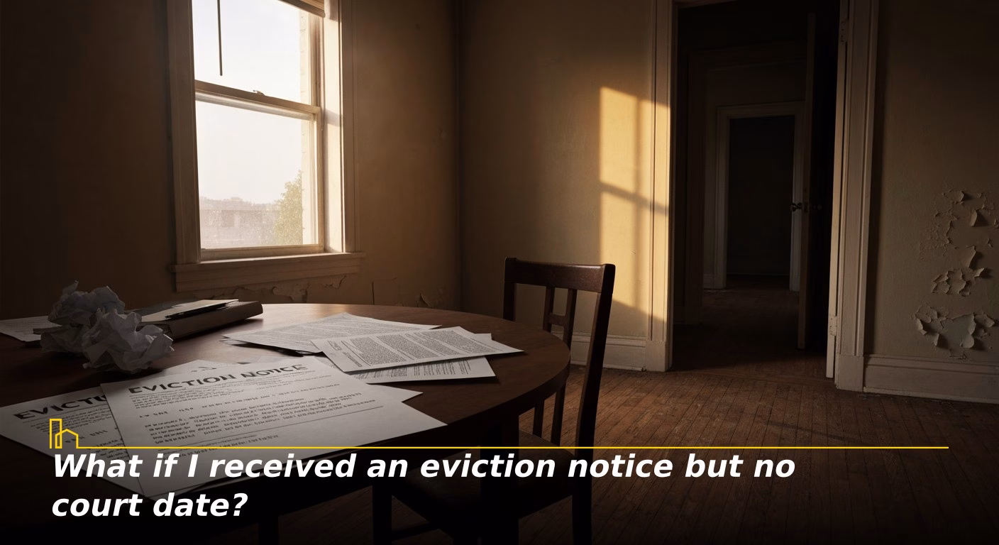 What if I received an eviction notice but no court date?