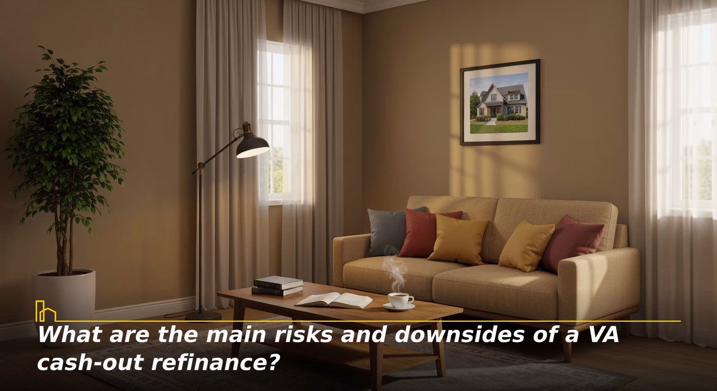 What are the main risks and downsides of a VA cash-out refinance?