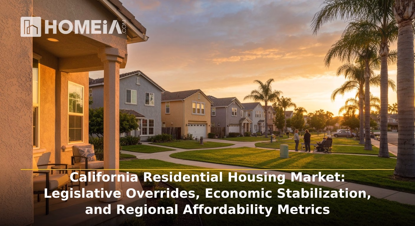 Comprehensive Analysis of the California Residential Housing Market_ Legislative Overrides, Economic Stabilization, and Regional Affordability Metrics