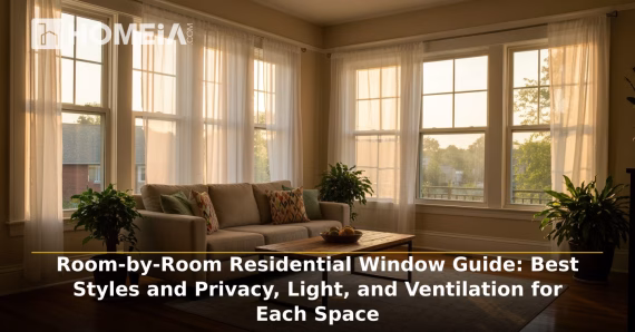 Room-by-Room Residential Window Guide: Best Styles, Privacy, Light, and Ventilation for Each Space