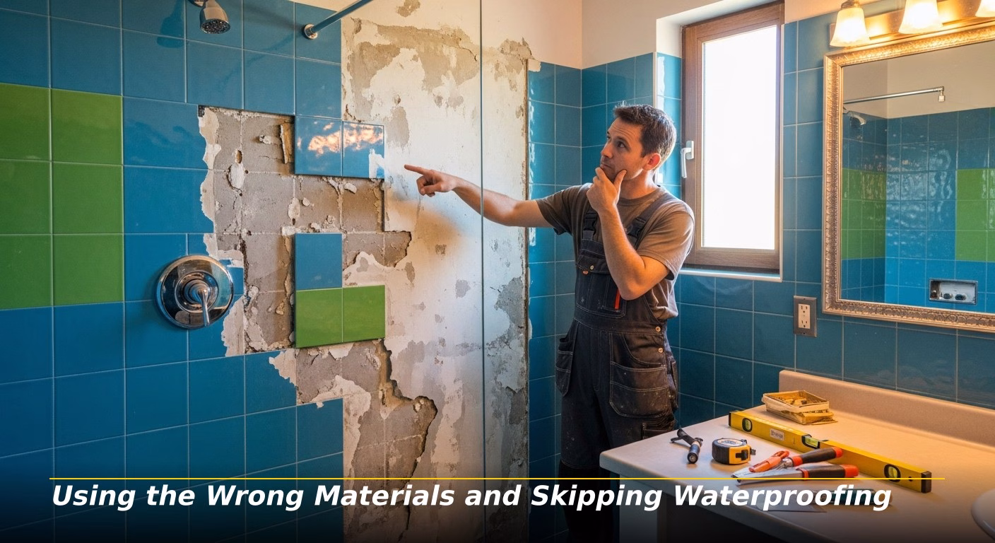 Mistake #4) Using the Wrong Materials and Skipping Waterproofing
