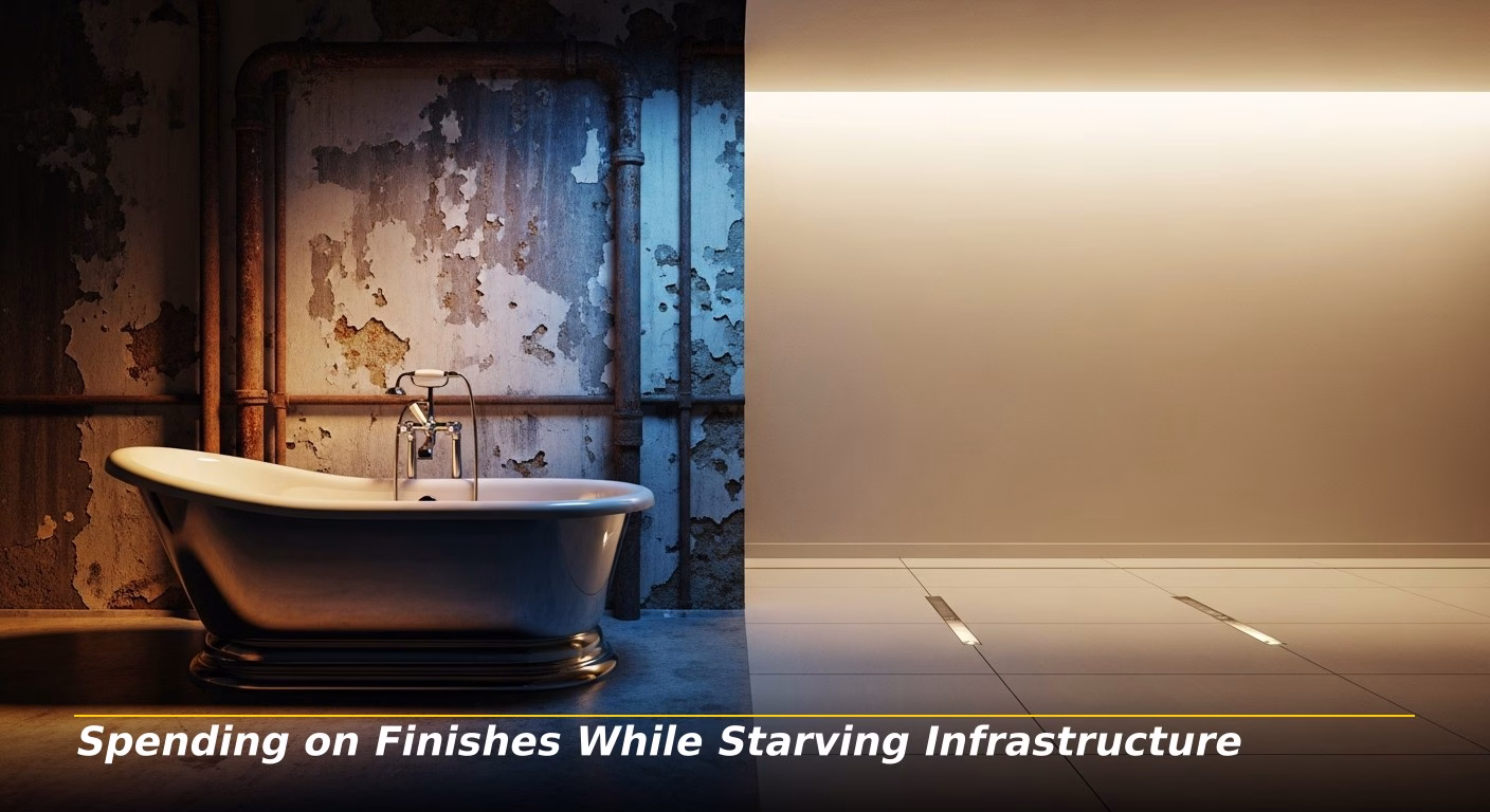 Mistake #5) Spending on Finishes While Starving Infrastructure