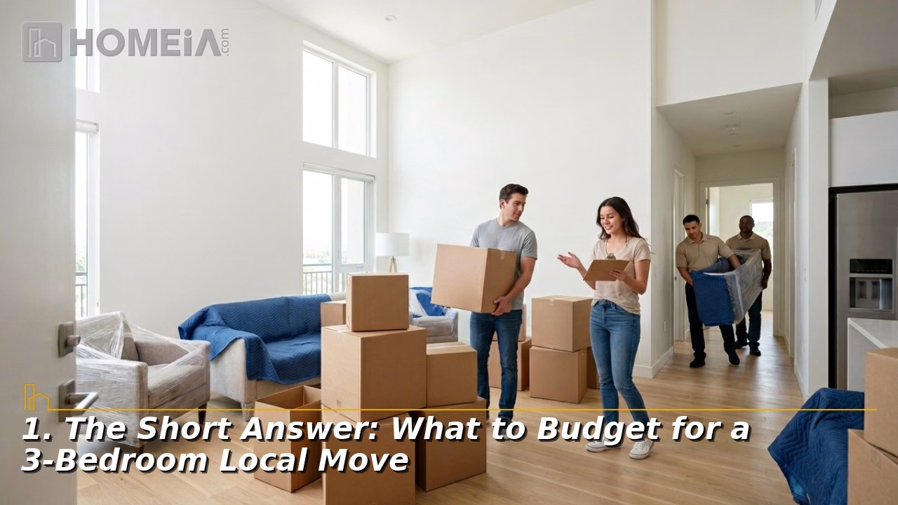 The Short Answer: What to Budget for a 3-Bedroom Local Move